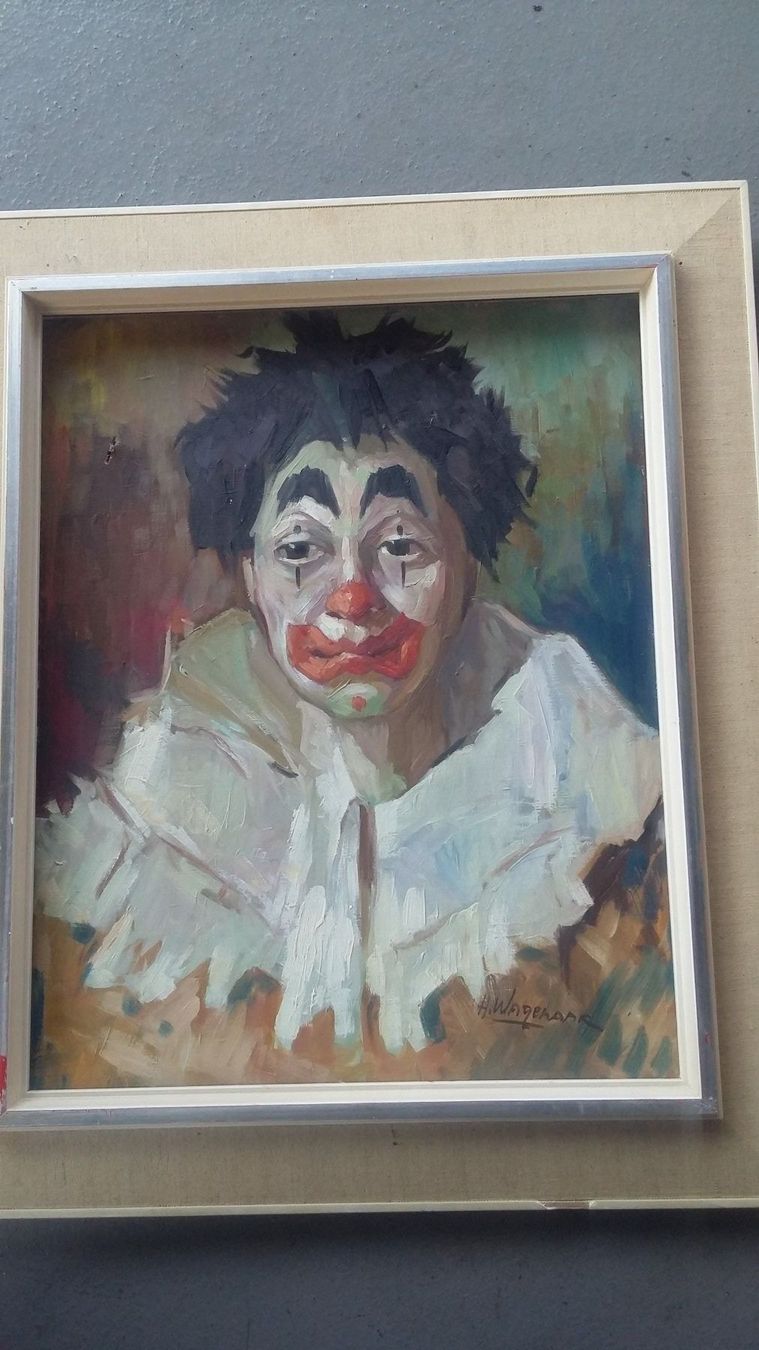 Dipinti: Gemälde Bild trauriger Clown  H.Wagenaar – Usato da Dulliken venduto da Classiclerch4657 5
