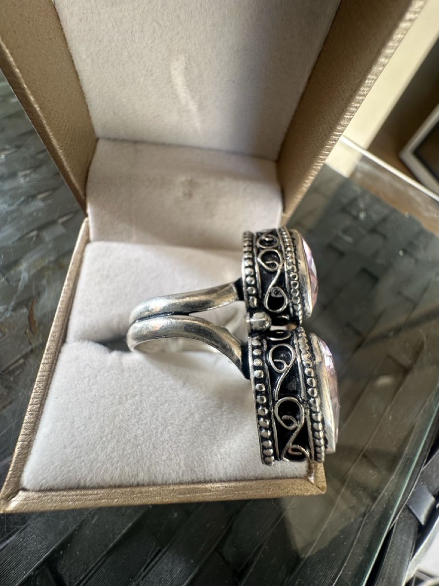 Ringe: Silber Ring mit Kunzit Halbedelsteinen  – Neu und originalverpackt aus Kriens von Hortensie6 1