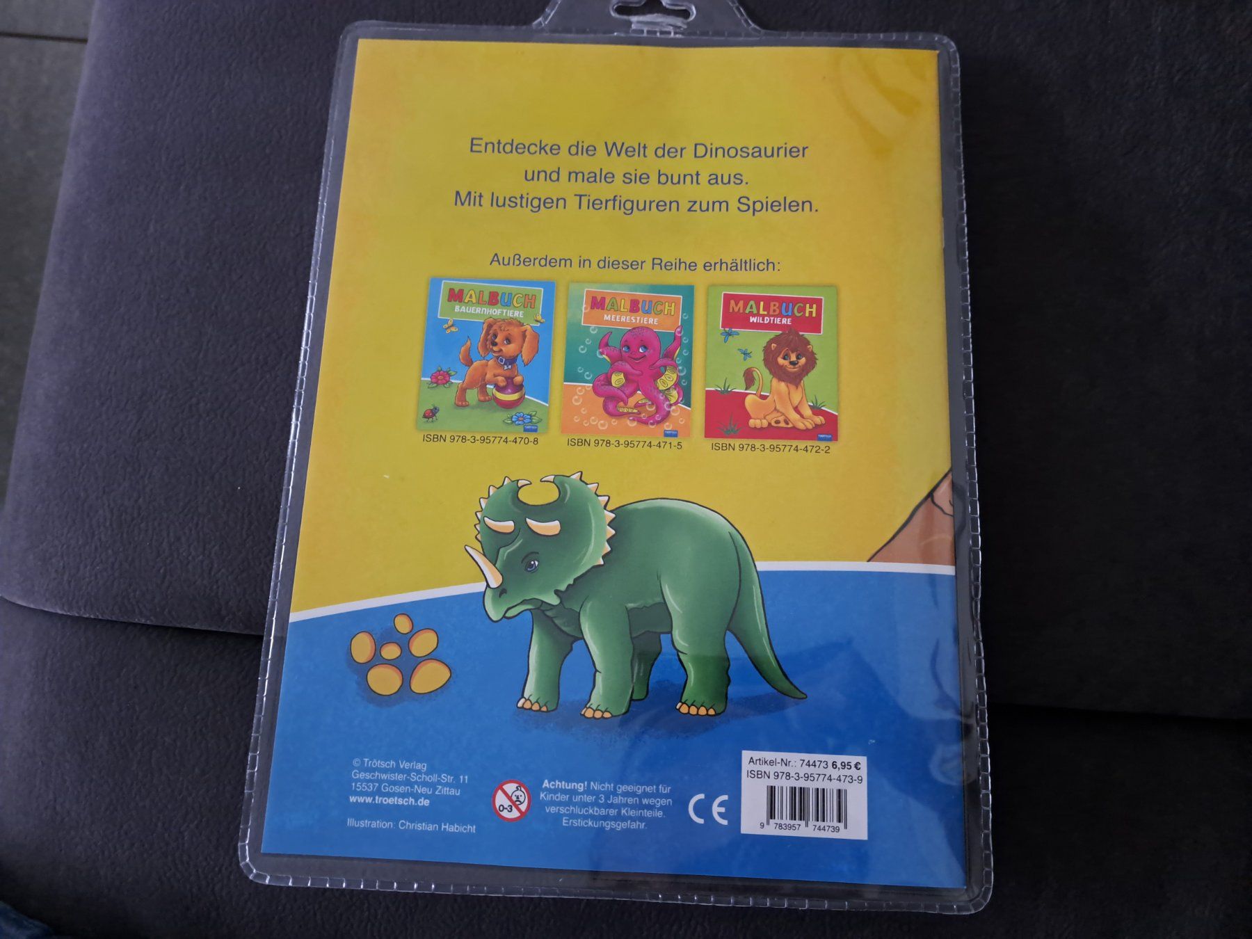 Libri: Dinosaurier Malbuch mit Figuren, NEU – Nuovo e nell'imballaggio originale da Killwangen venduto da KIANA08 1