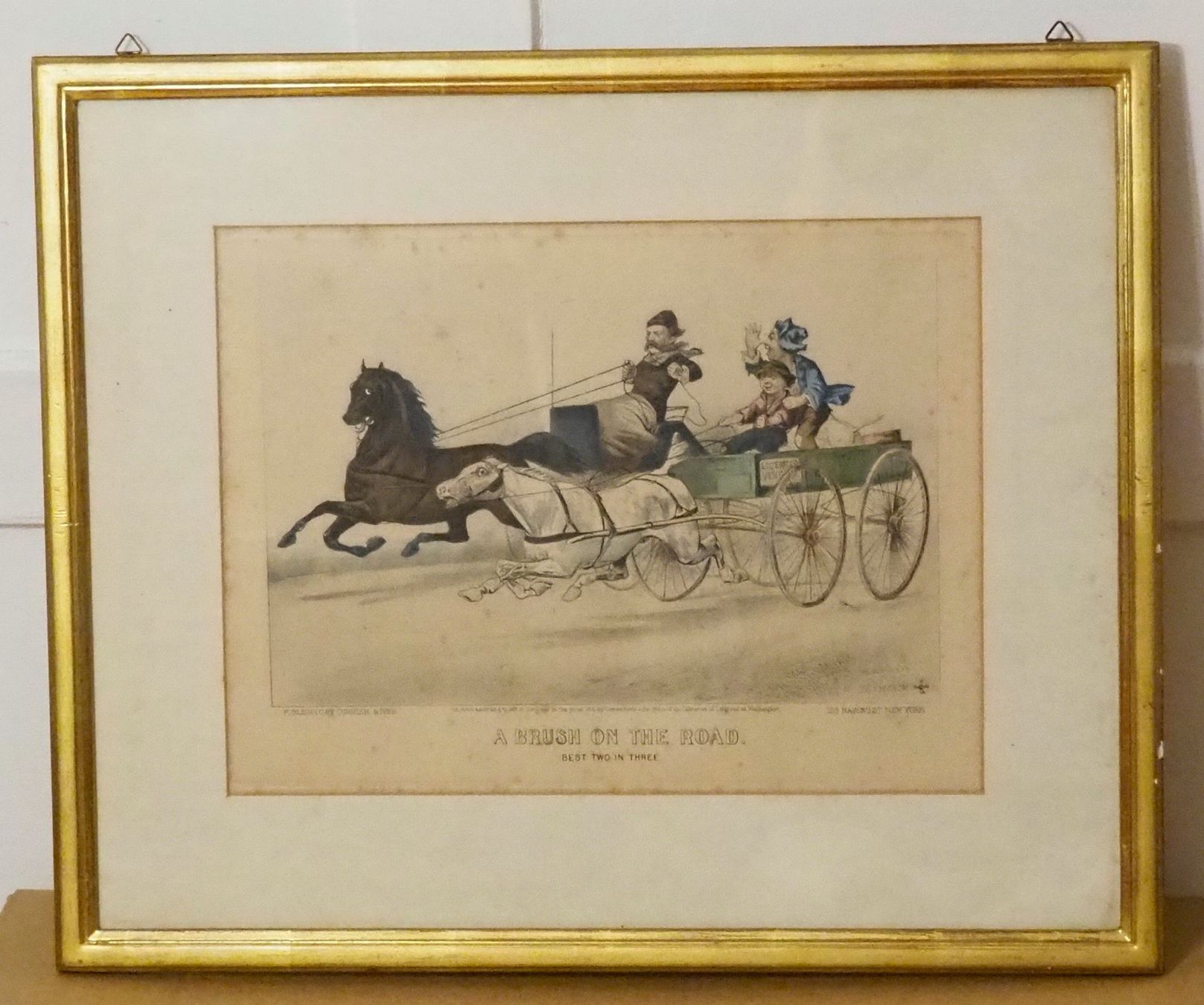 Grafiken & Lithographien: 2 HANDCOL. LITHOGRAPHIEN, A FAST TEAM "OUT ON THE LOOSE", – Gebraucht aus Ebnat-Kappel von carastellabella 1