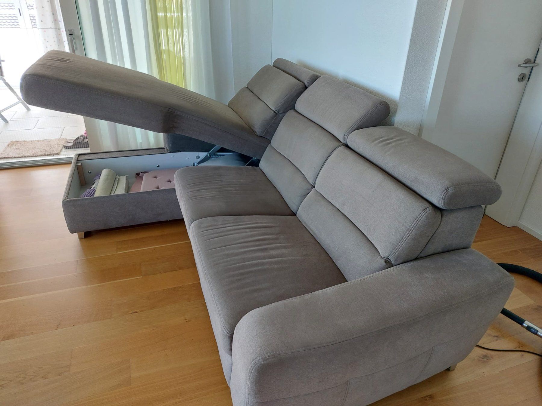 Sofas: Ecksofa braun mit Bettfunktion und Stauraum – D'occasion à Rain par Flokaiser 1