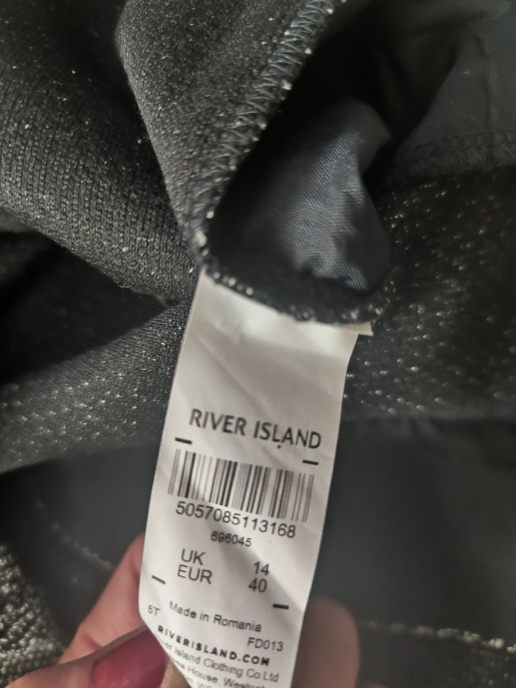 Pantaloni: Graue Hose mit Fischgrätenmuster, elastischer Bund, Größe 40 – Usato da Wallisellen venduto da C_DM 8