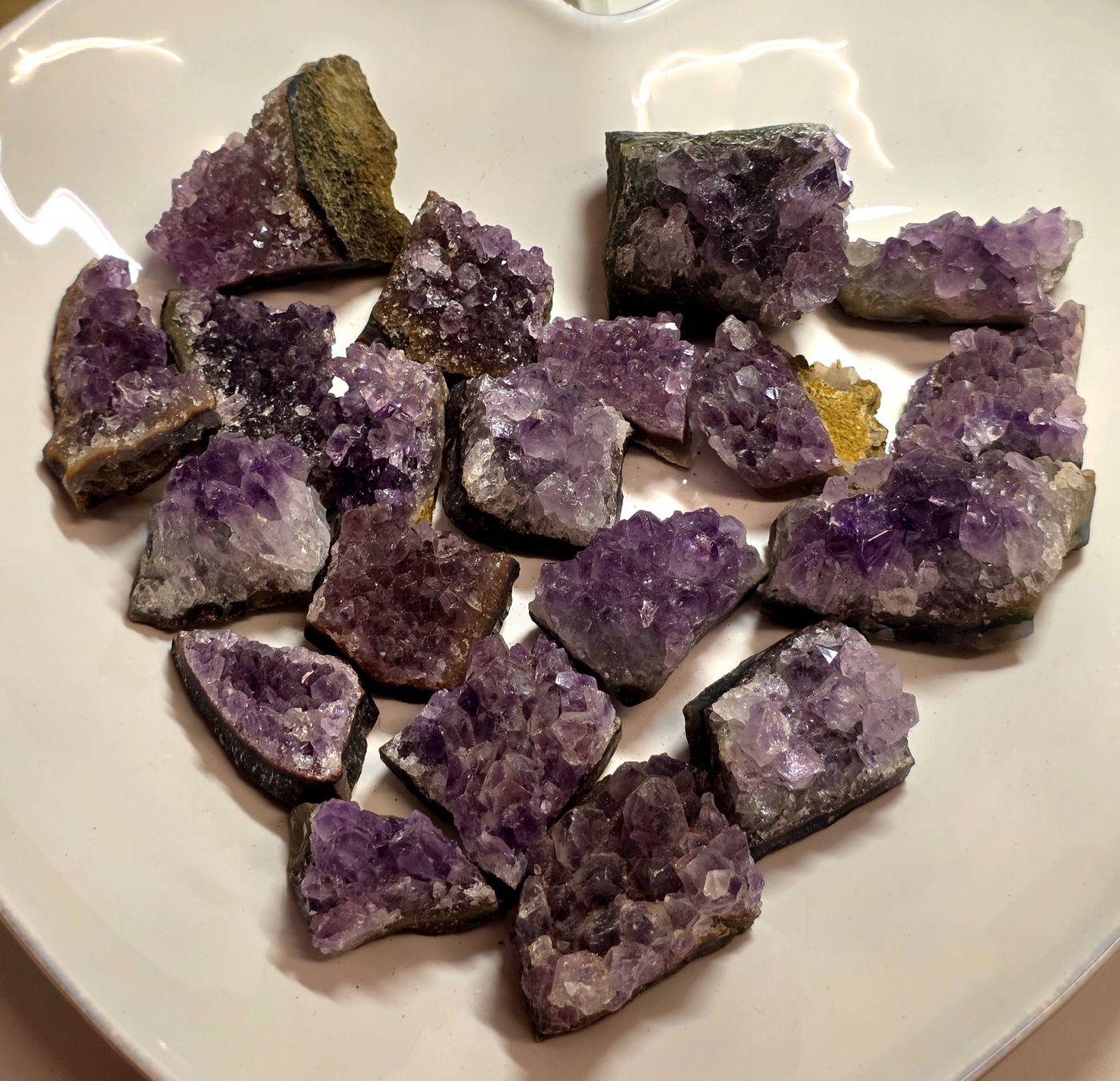Minerali & Pietre curative: 20 Amethyst Stufen Set B 715g – Nuovo e nell'imballaggio originale da Matzingen venduto da Shay_Crystalz