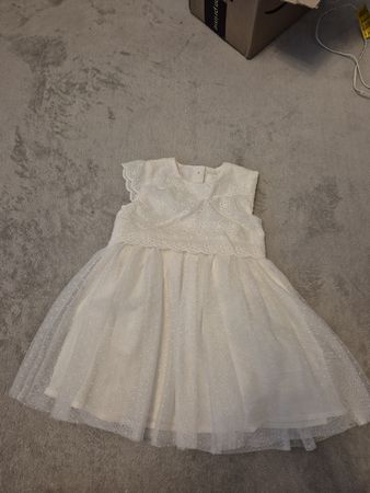 Kleid Baby Club Weiss Grösse 80 gut erhalten