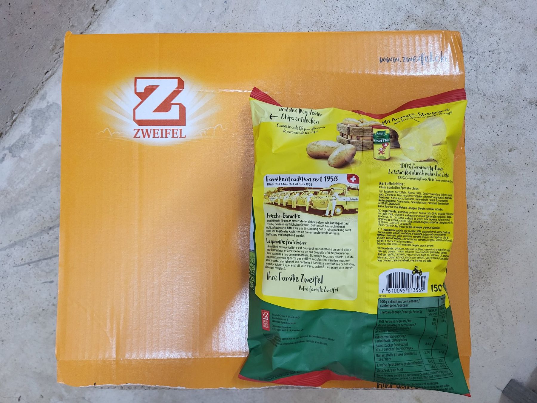 Zweifel Lebensmittel & Spezialitäten: Zweifel Chips AROMAT 150gr – Neu und originalverpackt aus Lufingen von Ganti11 2