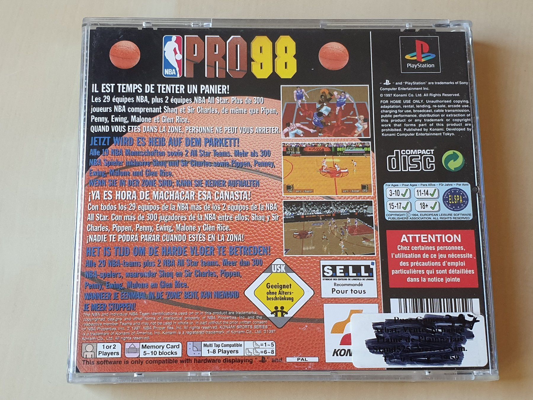 Sony Jeux: NBA Pro 98 – D'occasion à Stansstad par collectorsshop 1