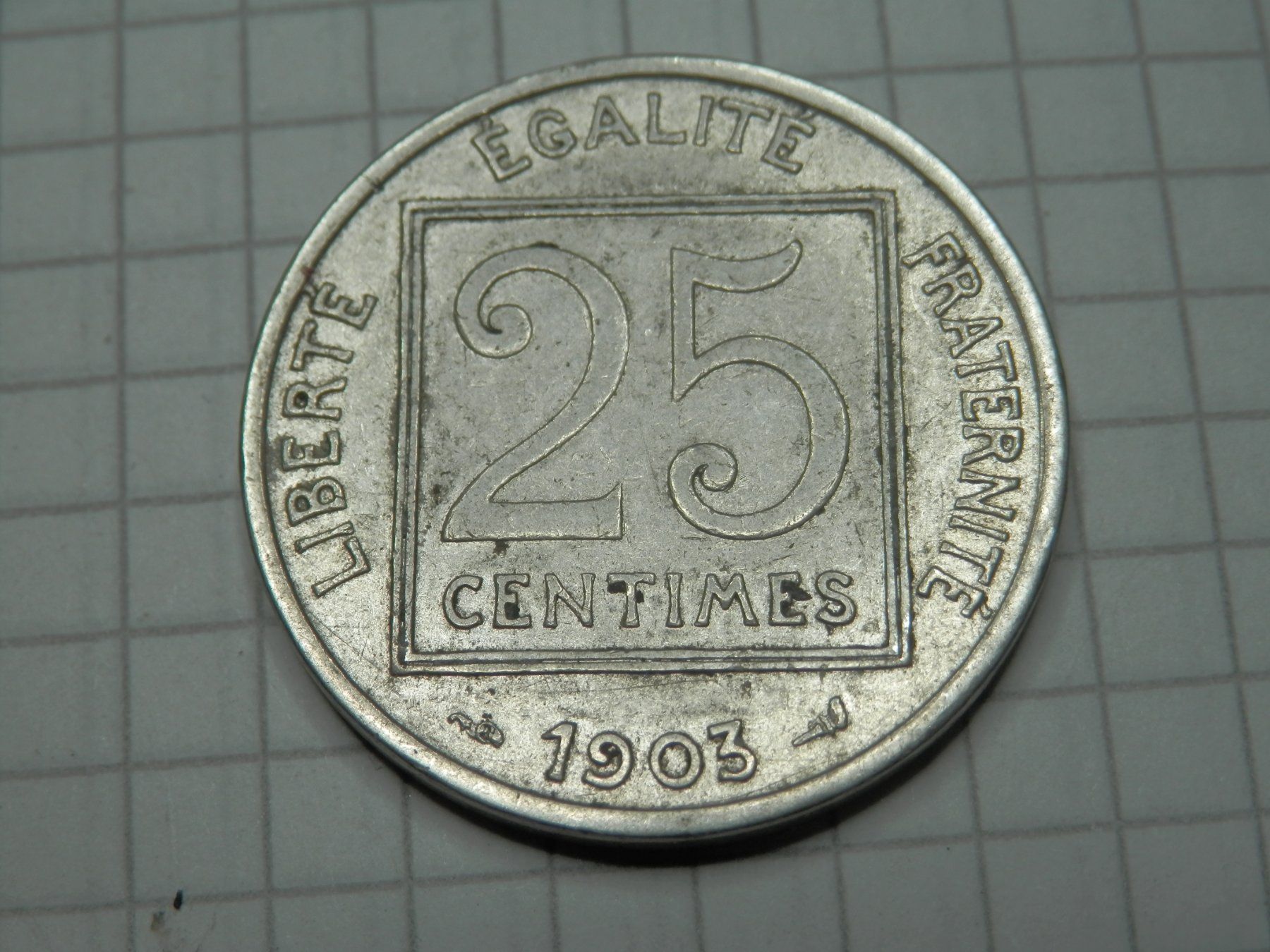 Tutti le monete: Frankreich 25 Centime, 1903 – Usato da Weiach venduto da weiach81 1