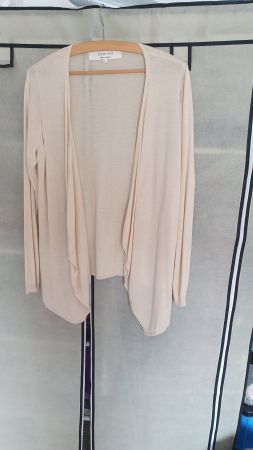 Basic Baumwoll Seide Nylon Cardigan Gr. L Beige