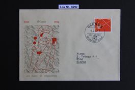 CH Brief sauber gestempelt 1952                     Los 6292