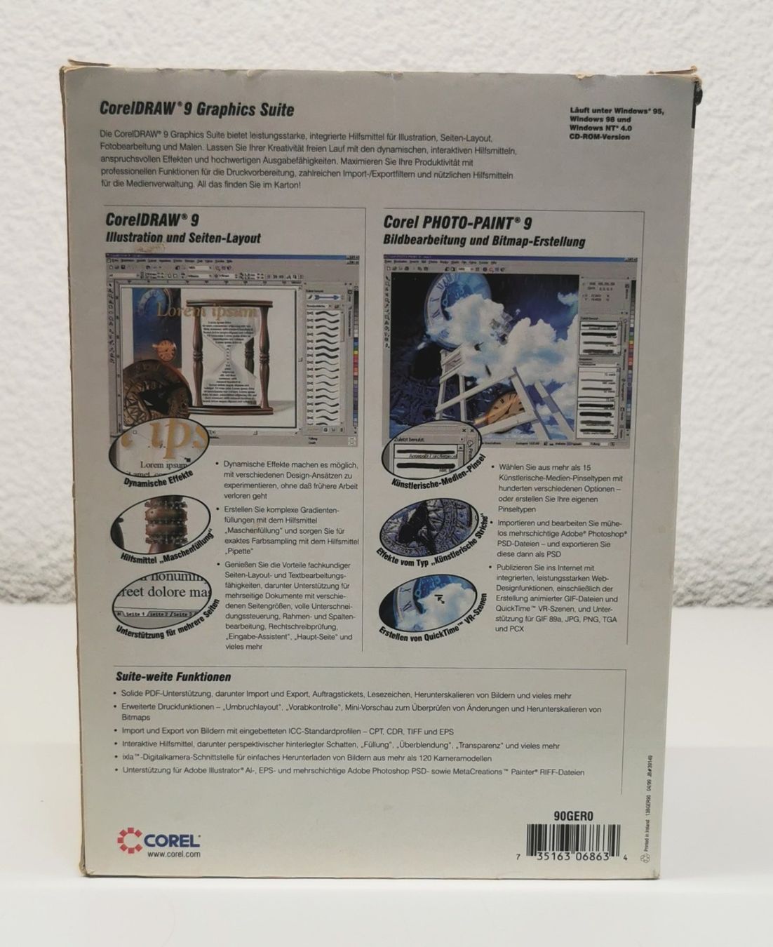 CorelDRAW Software: CorelDRAW 9 Graphics Suite - Legendäre Grafiksoftware! – Usato da Oberwangen b. Bern venduto da Vittorio0 3