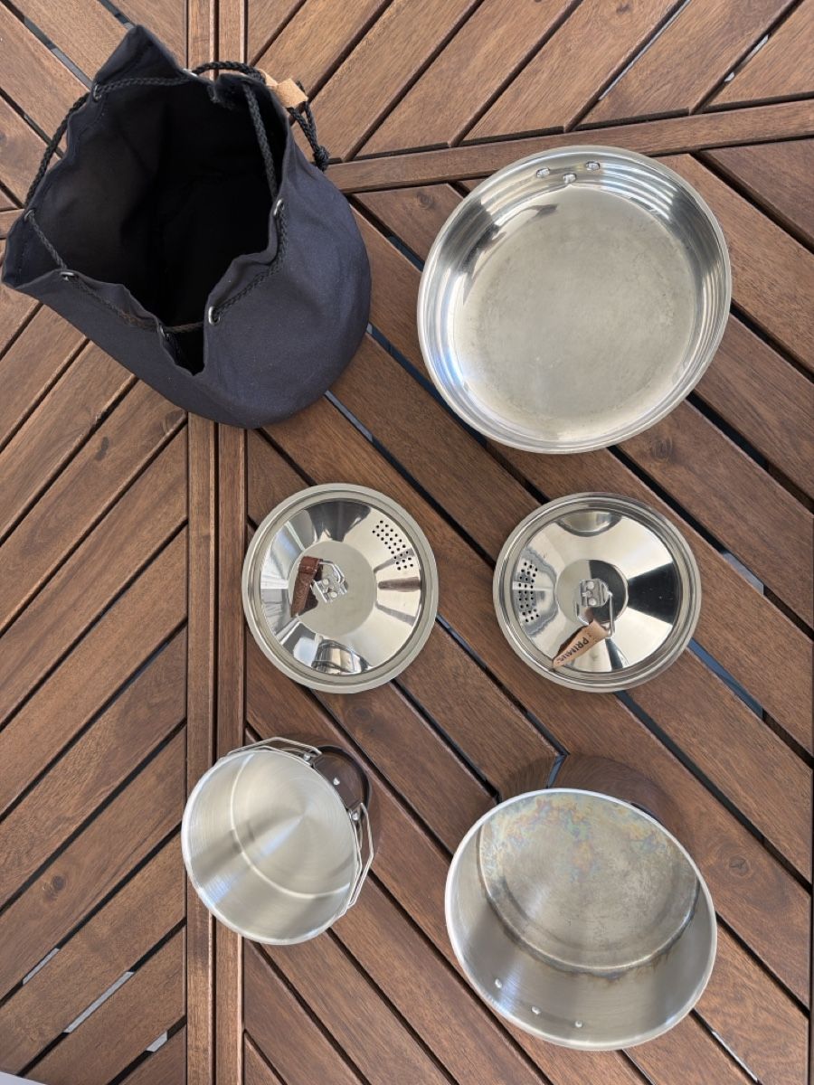 Poêles: Kochset Primus Edelstahl mit Beutel – D'occasion à Port par Billiejoe82