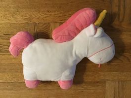 Kuscheltier Einhorn Plüsch weiss rosa, neu
