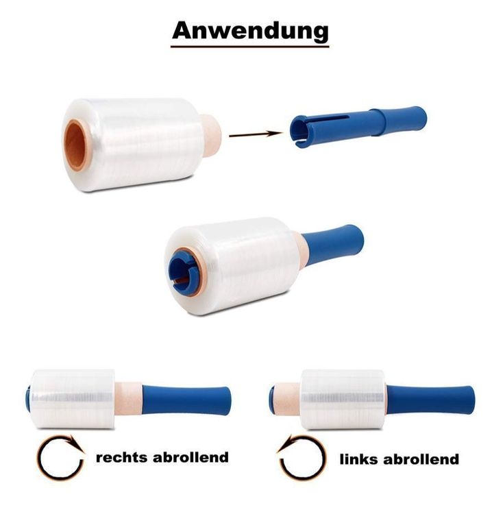 Mini-Stretchfolie, 100 mm breit x 150 lfm., 23µ, grün