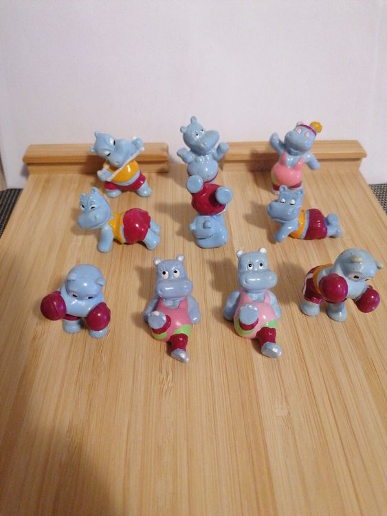 10 Figuren Happy Hippos Ferrero Überraschungsei Fitness 1990 2