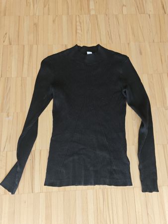 H&M Pullover gerippt schwarz Grösse M