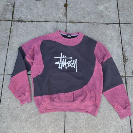 Reworked vintage Stüssy sweatshirt pull pullover streetwear