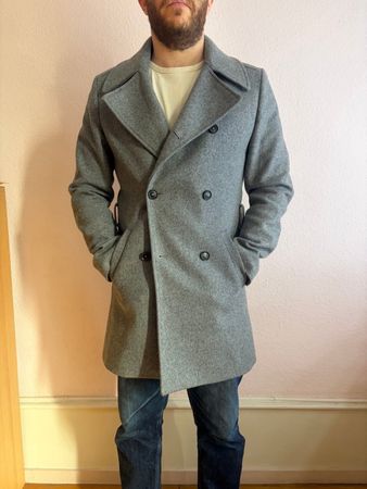 Manteau croisé en laine BonneGueule Zweireihiger Mantel T48