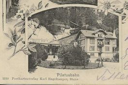 Alpnach OW Pilatus-Bahn Alpnachstad 1905 3 Bild AK sehr gut