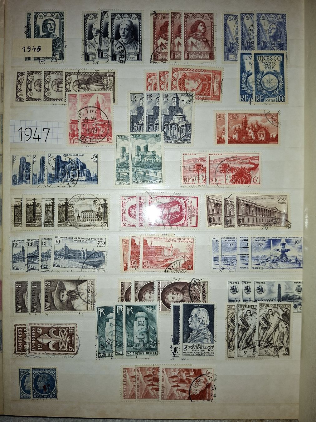 Alle Briefmarken: Markensammlung Frankreich  – Gebraucht aus Balgach von SIMEON27 3