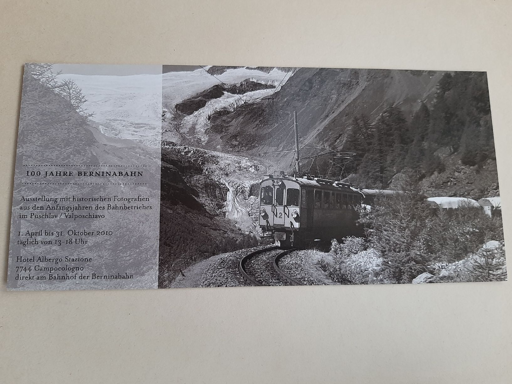 Cartoline postali: carte postale, 100 ans Berninabahn 2010 – Usato da Neuchâtel venduto da Budy.jul-5