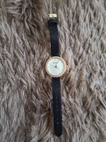 Damenuhr schwarz/gold
