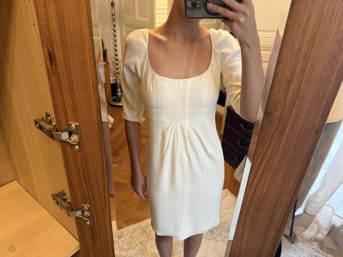 La Perla Vestiti: White Knee Length Dress – Usato da Genève venduto da din_8xv2