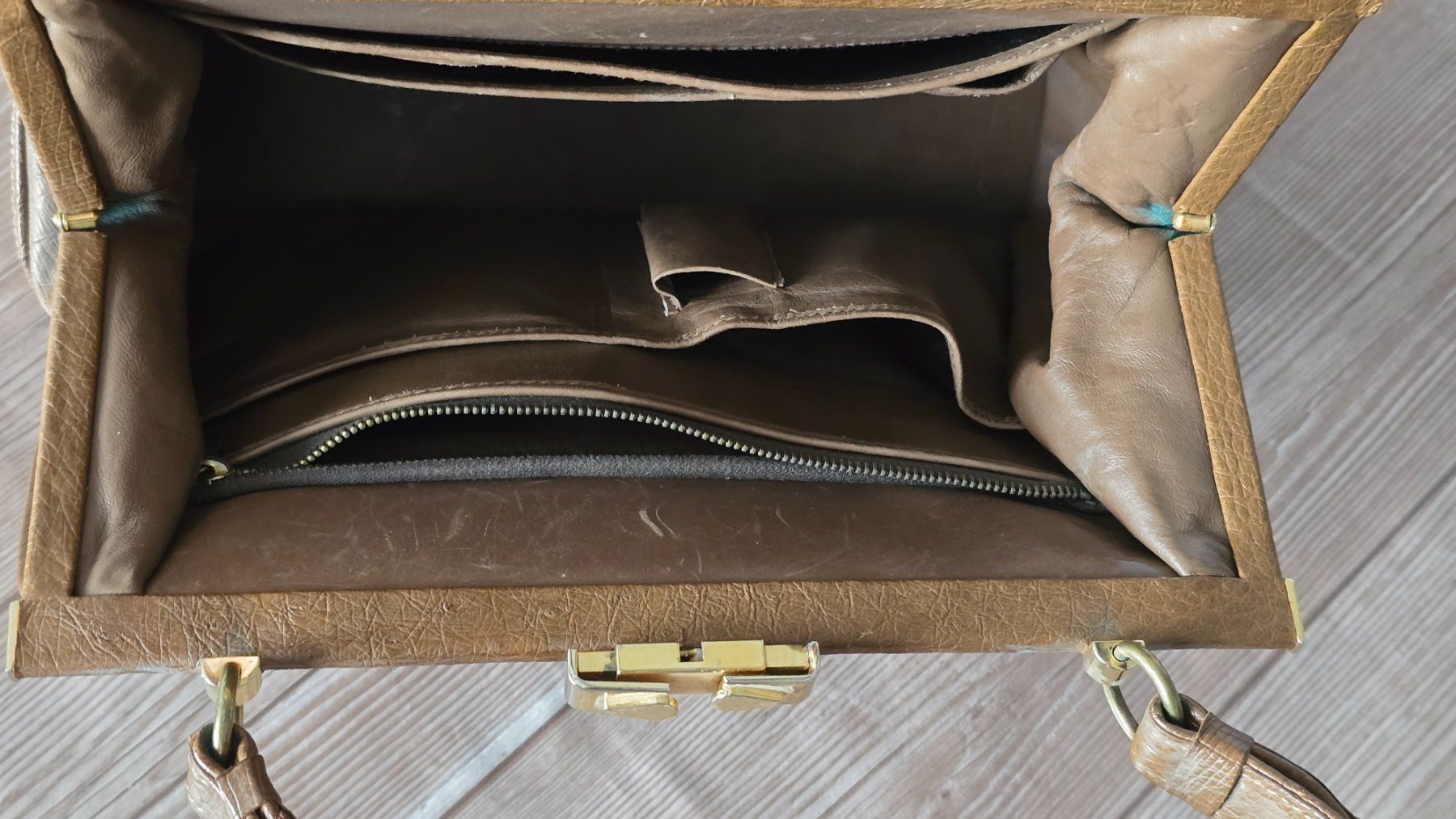 Taschen für Damen: Vintage Straussen-Leder Henkeltasche – Gebraucht aus Thalwil von VitaMini 3