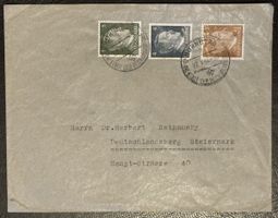 Deutsches Reich Brief Berlin W35 1942 Mehrfachfrankatur