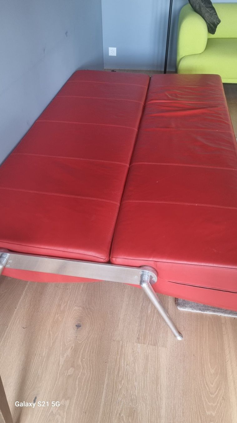 Divani: Ital. Designer Sofa Leder Rot – Usato da Winterthur venduto da hadok7 3