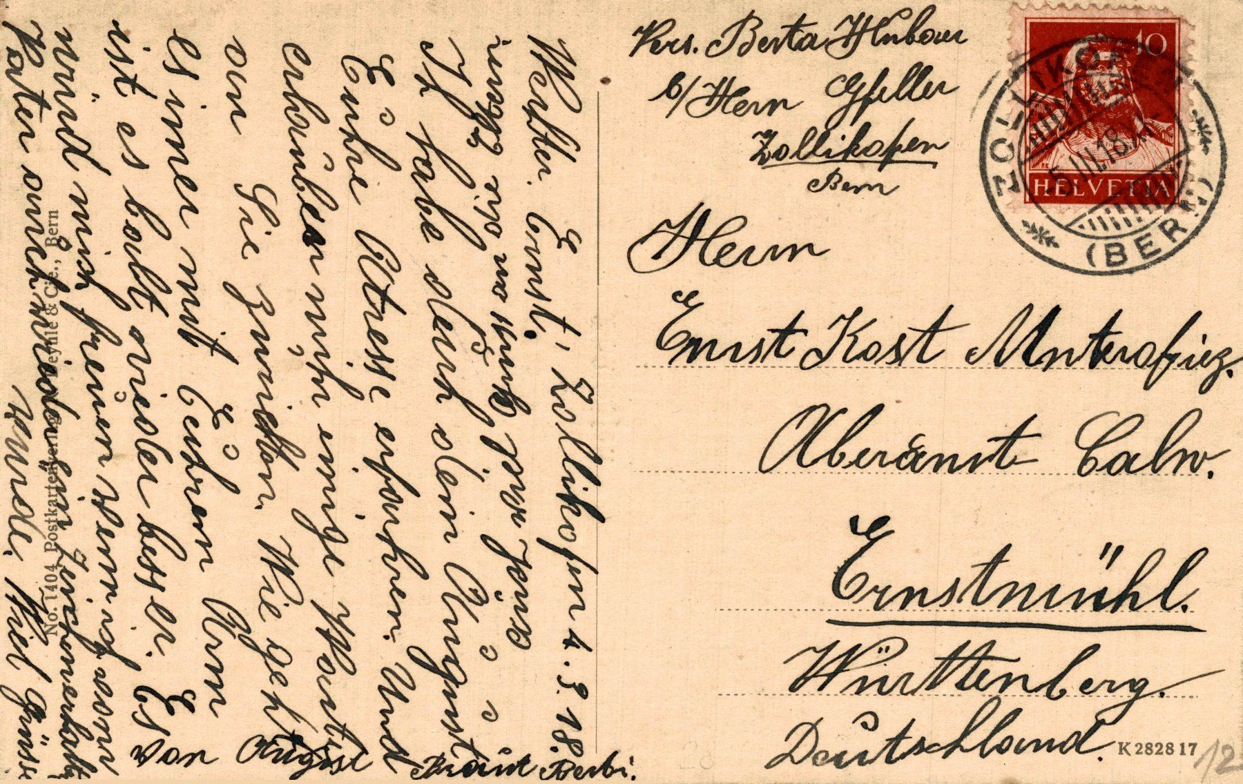 Cartoline postali: Zollikofen. Schweiz. Celluloidwarenfabrik – Usato da Bronschhofen venduto da Astore 1