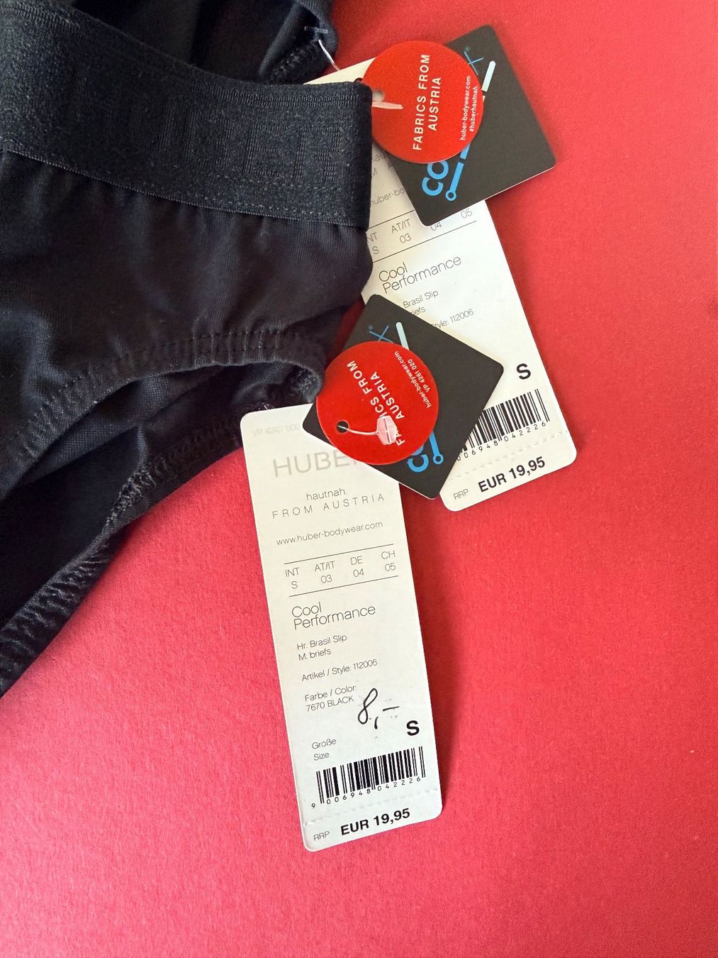 Biancheria intima: HUBER, Slips COOL PERFORMANCE, Grösse S/46, Farbe Schwarz – Nuovo e nell'imballaggio originale da Rudolfstetten venduto da gst_g7xl 1