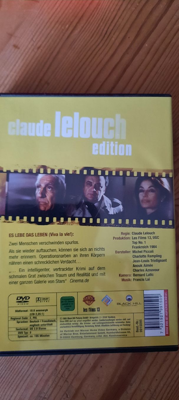 Tutti i DVDs: DVD: Es lebe das Leben - Claude Lelouch Edition – Usato da Konolfingen venduto da the_5fqm 1