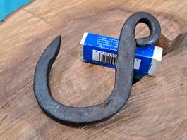 1 antiker Ring Haken, 11cm, Schmiedeisen (LOT2780#AEW0)