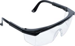 Schutzbrille mit verstellbarem Bügel, transparent