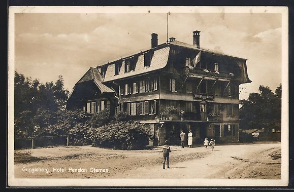 Cartoline postali: AK Guggisberg, Hotel Pension Sternen – Usato da Berlin venduto da bartko-reher