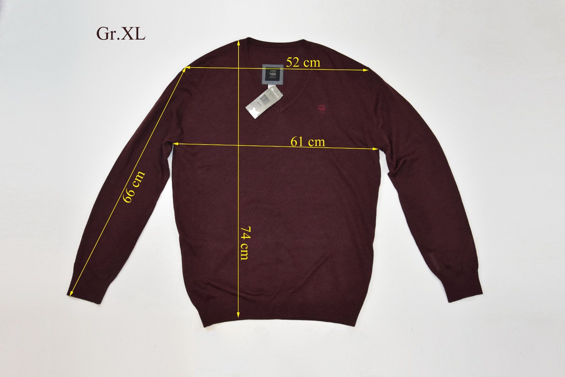 G-Star Pulls & Sweat-shirts: G-Star RAW Herren Pullover V Neck Pullover /weinrot/Gr.XL – Neuf avec emballage d'origine à Wohlenschwil par EddieS-Outlet 9