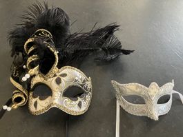 zwei schöne Venezianische  Masken, wie neu