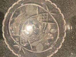 Elegante Kristallvase, handgeschliffen, Vintage