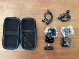 Puluz Dual Microphone Set mit Hülle, wie Neu