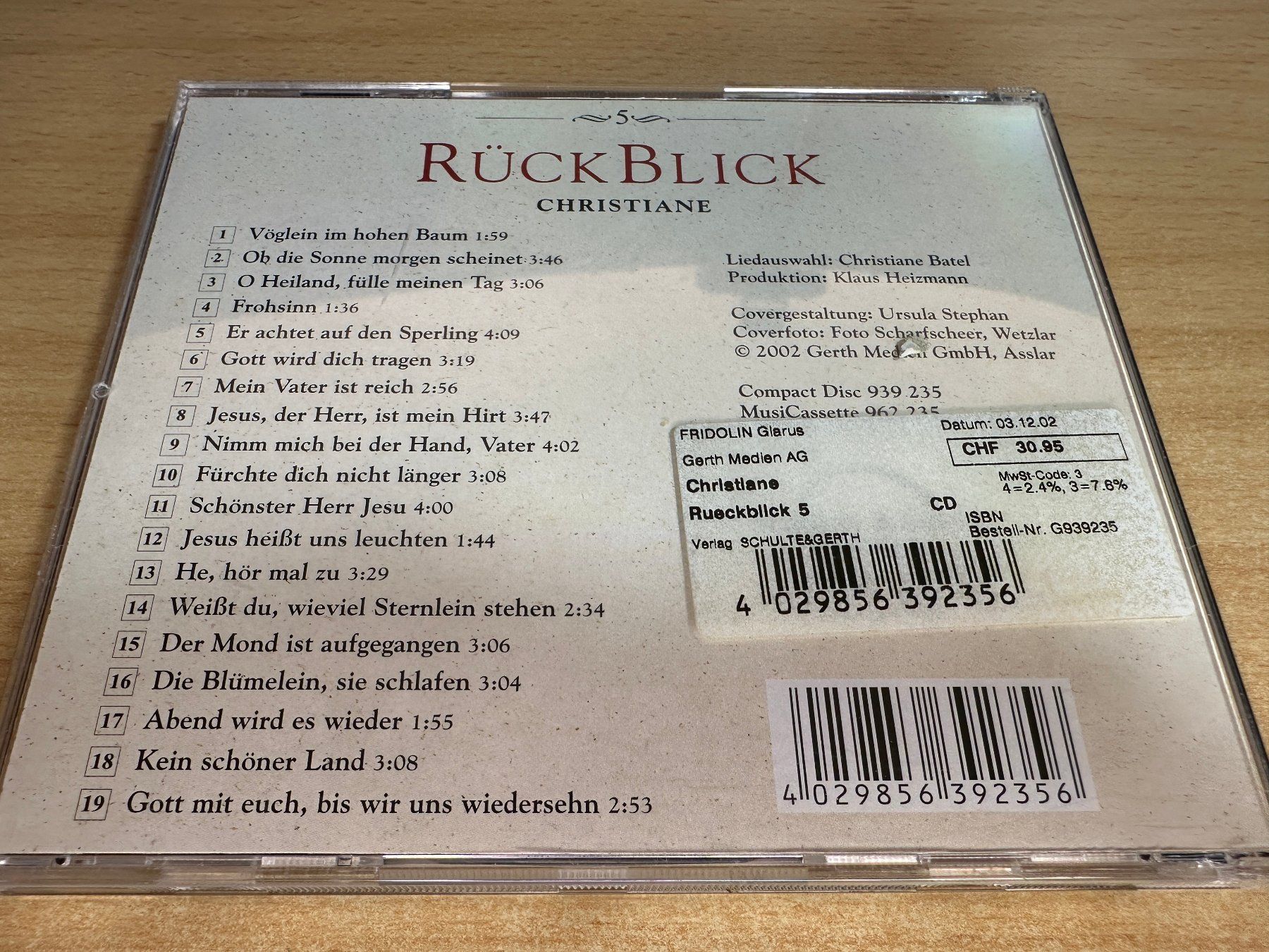 CD: D8 Christiane Batel - Rück Blick 5 – Usato da Rikon im Tösstal venduto da Alpenmutz 1