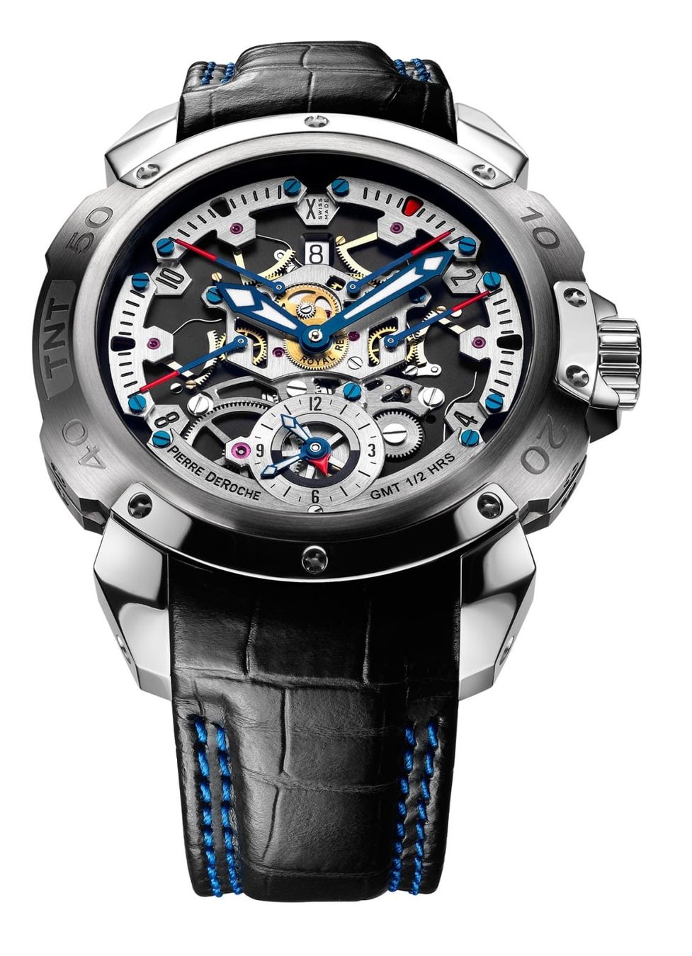 Orologi: Pierre Deroche TNT Royal Retro GMT Half Hour – Usato da Vevey venduto da luc9