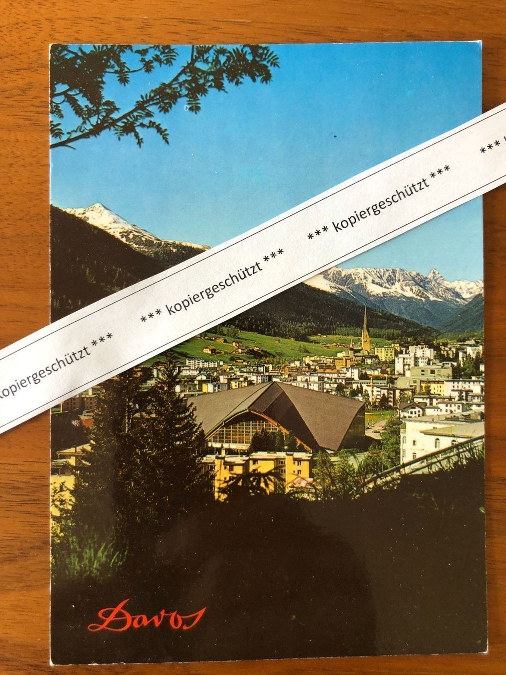 Cartoline postali: Davos  Eishalle 1993 Rinerhorn.... AK – Usato da Hefenhofen venduto da Bierinder