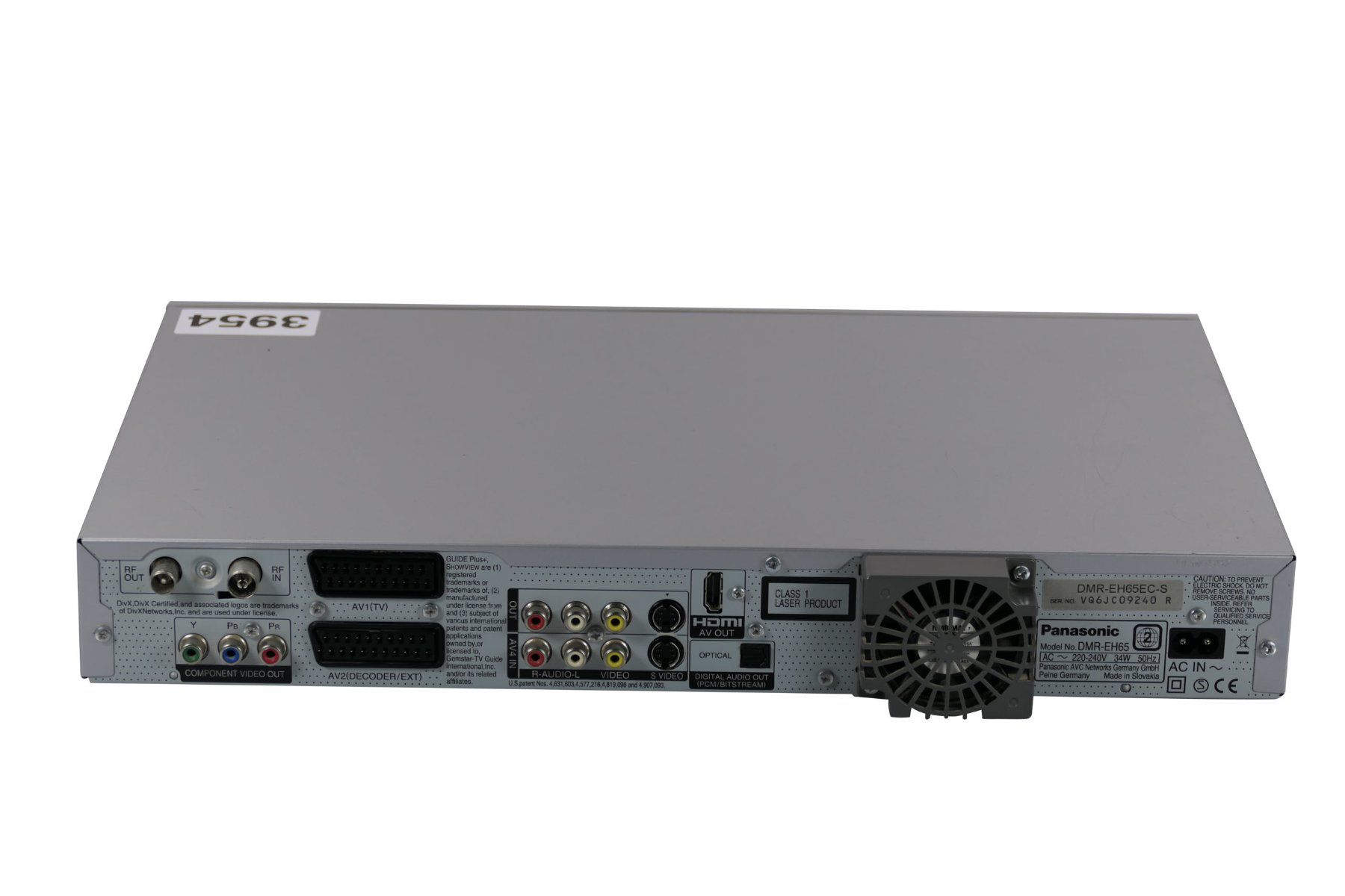 Tutti i DVDs: Panasonic DMR-EH65 – Usato da Broc venduto da SOS-Tele 1