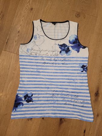 Damen Top Gabriella K., blau-weiss gestreift, Grösse 42