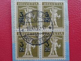 1930: Nr.180, sauberer Viererblock von BASEL, Kat: 30.-