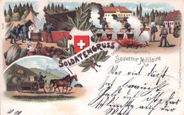 Militär // 1901 Soldatengruss Verwaltungsgruss