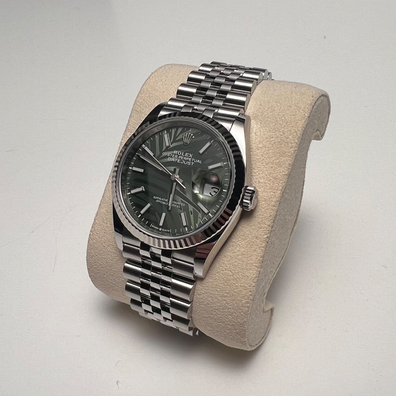 Rolex Orologi: Rolex Datejust 36 "Palm" Full Set, Jubilee – Nuovo e nell'imballaggio originale da Grand-Lancy venduto da Zephyr.26 4
