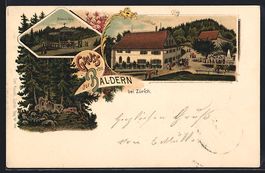 Litho Stallikon, Gruss von der Baldern, 
