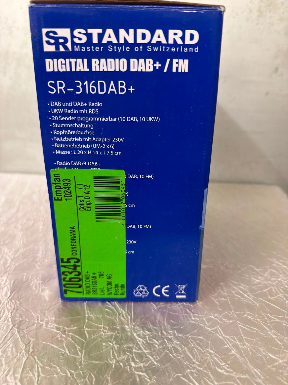 Radios: STANDARD SR-316DAB+ Digitalradio – Neu (gemäss Beschreibung) aus Schlieren von Stadtammannamt_8952 4