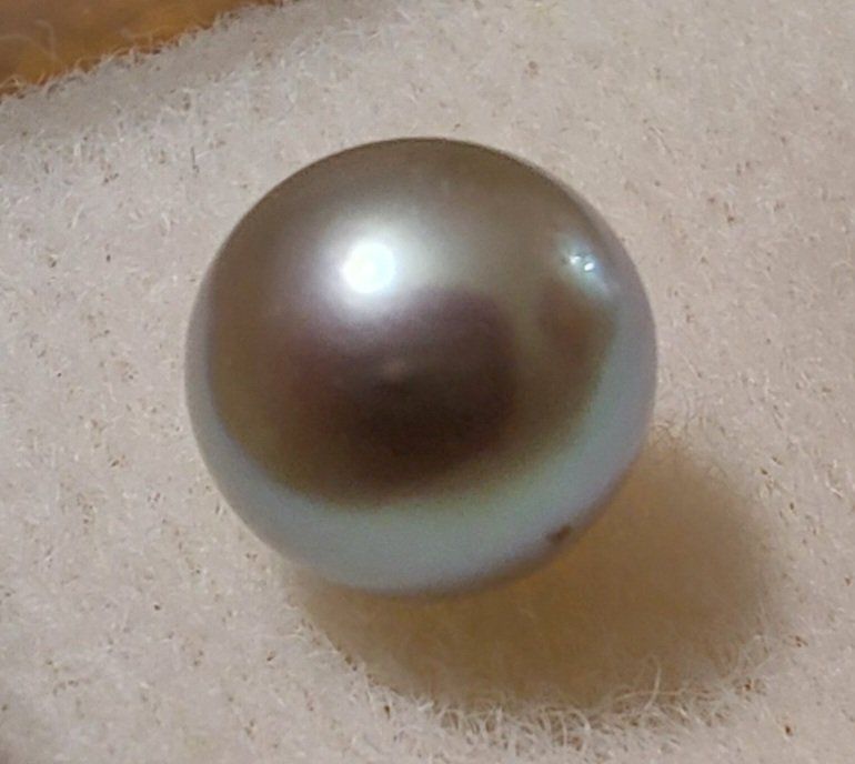 Perle (finte): Makellose naturgraue Zuchtperle, 6.7mm Durchmesser – Nuovo (secondo la descrizione) da Klingnau venduto da Tamina5 2
